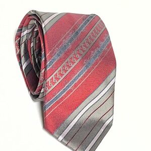 Croata Mens Striped 100% Silk Slim Necktie Formal Office Preppy Luxury Work NWT